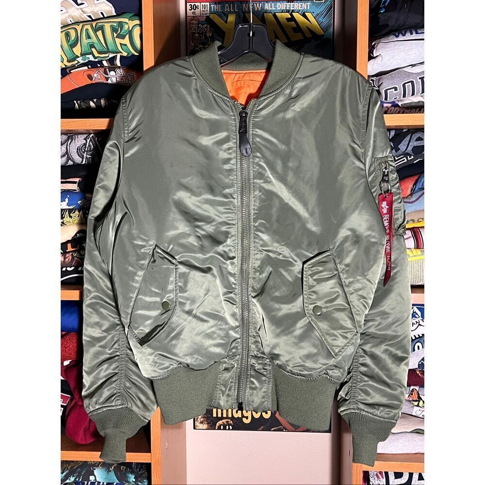 Vintage Alpha Industries Flyers MA-1 Flight Reversible Bomber Jacket